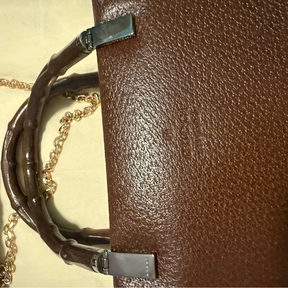 Fendi Denim Tote with Brown Leather Straps and Gold Logo Charm - Picture 5 of 16